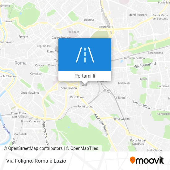Mappa Via Foligno