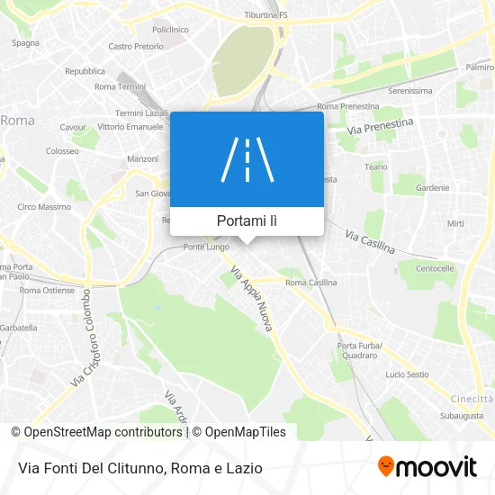 Mappa Via Fonti Del Clitunno
