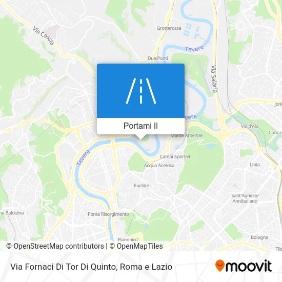 Mappa Via Fornaci Di Tor Di Quinto