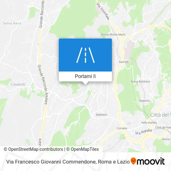 Mappa Via Francesco Giovanni Commendone