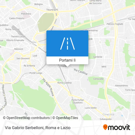 Mappa Via Gabrio Serbelloni