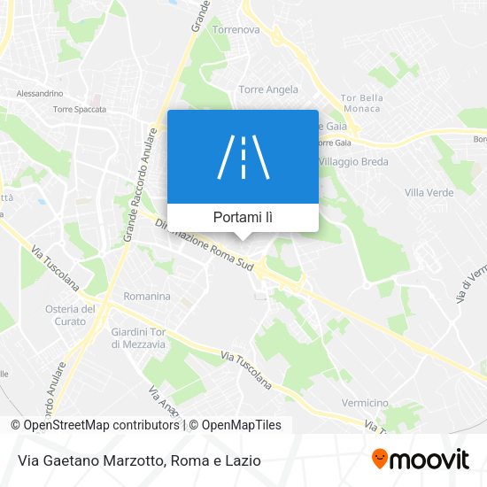 Mappa Via Gaetano Marzotto