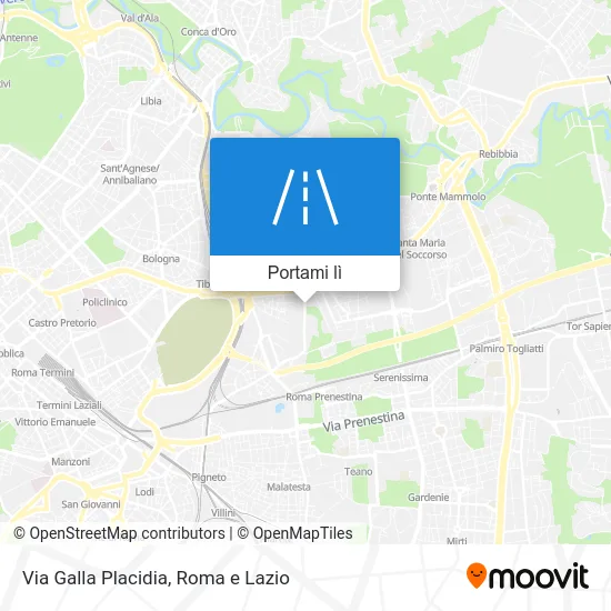 Mappa Via Galla Placidia
