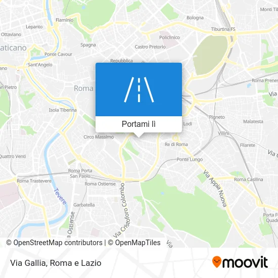 Mappa Via Gallia