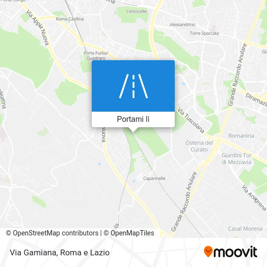 Mappa Via Gamiana