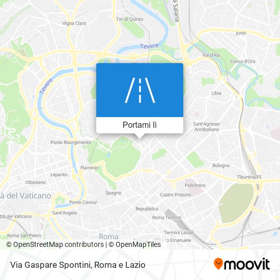 Mappa Via Gaspare Spontini