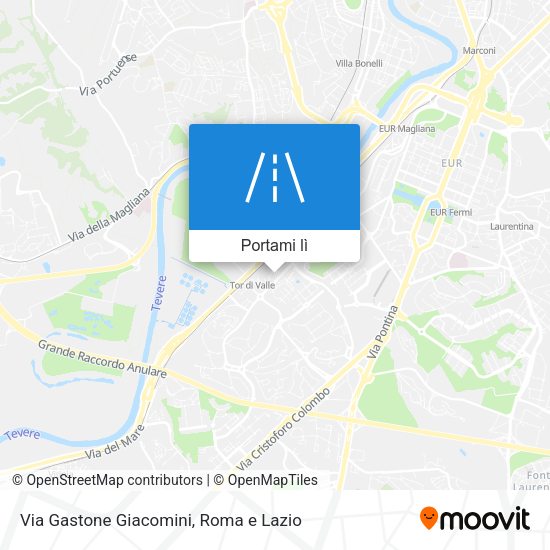 Mappa Via Gastone Giacomini