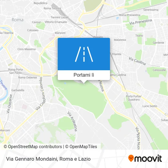 Mappa Via Gennaro Mondaini