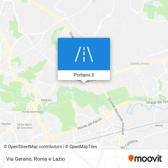 Mappa Via Gerano