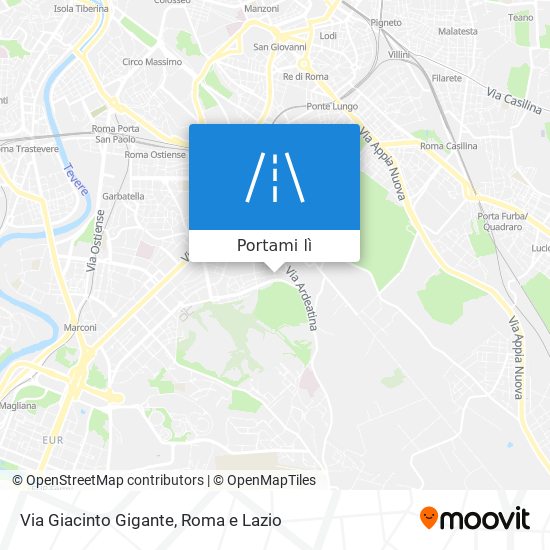 Mappa Via Giacinto Gigante