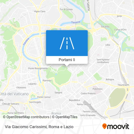 Mappa Via Giacomo Carissimi