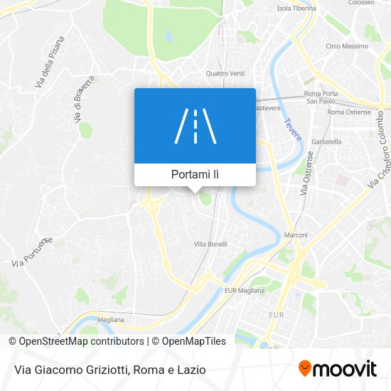 Mappa Via Giacomo Griziotti