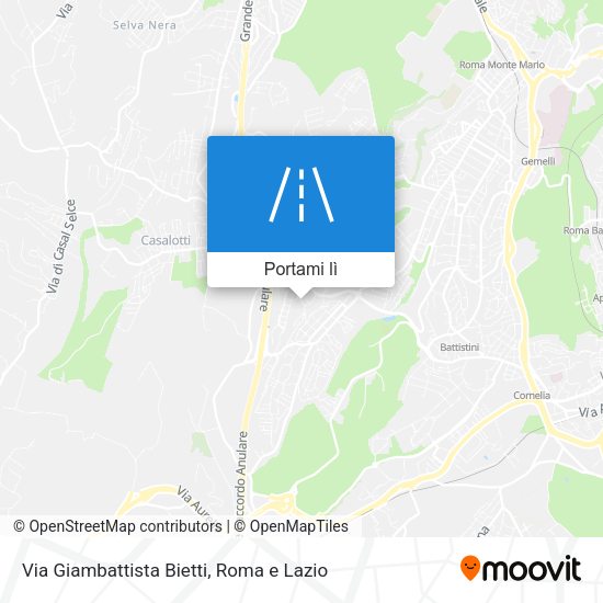 Mappa Via Giambattista Bietti