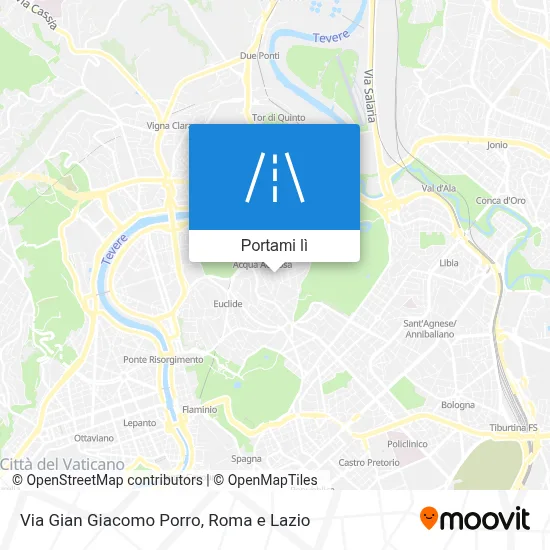 Mappa Via Gian Giacomo Porro