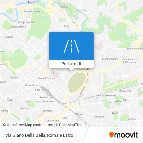 Mappa Via Giano Della Bella