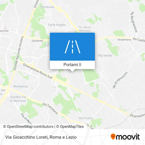 Mappa Via Gioacchino Loreti