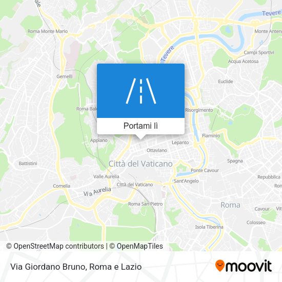 Mappa Via Giordano Bruno