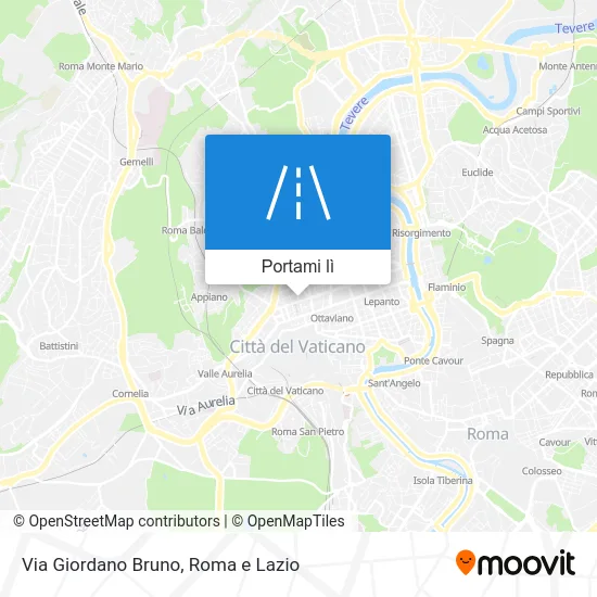 Mappa Via Giordano Bruno