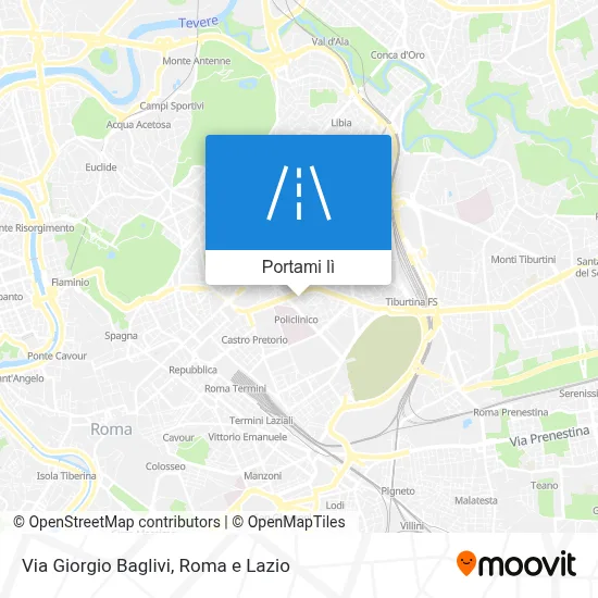 Mappa Via Giorgio Baglivi