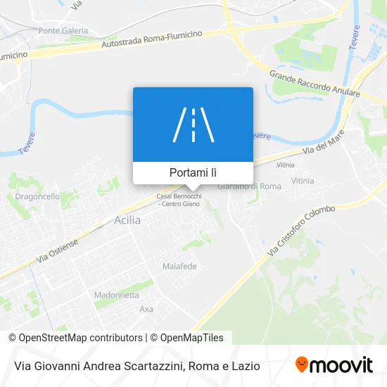 Mappa Via Giovanni Andrea Scartazzini