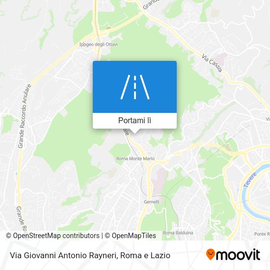 Mappa Via Giovanni Antonio Rayneri