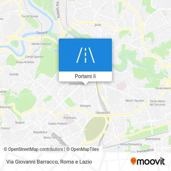 Mappa Via Giovanni Barracco
