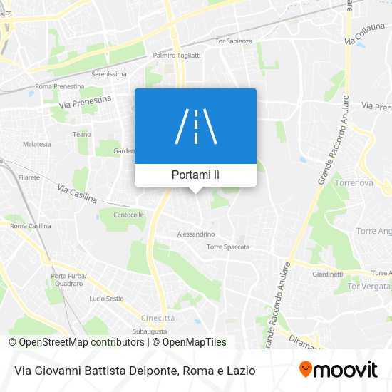Mappa Via Giovanni Battista Delponte