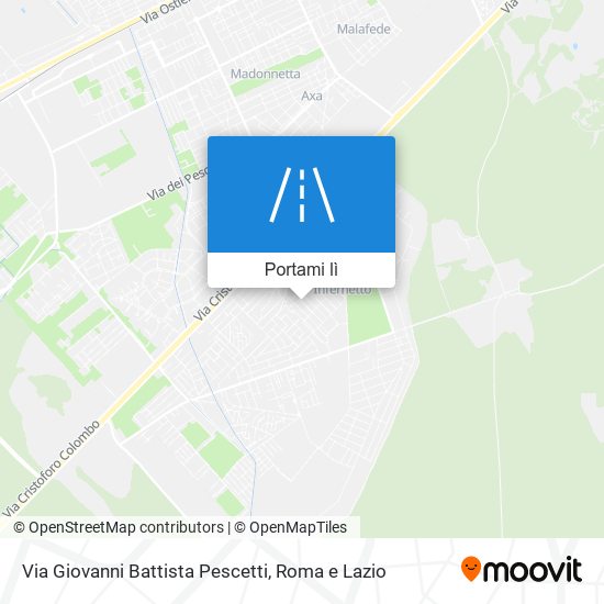 Mappa Via Giovanni Battista Pescetti
