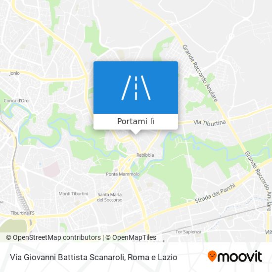 Mappa Via Giovanni Battista Scanaroli