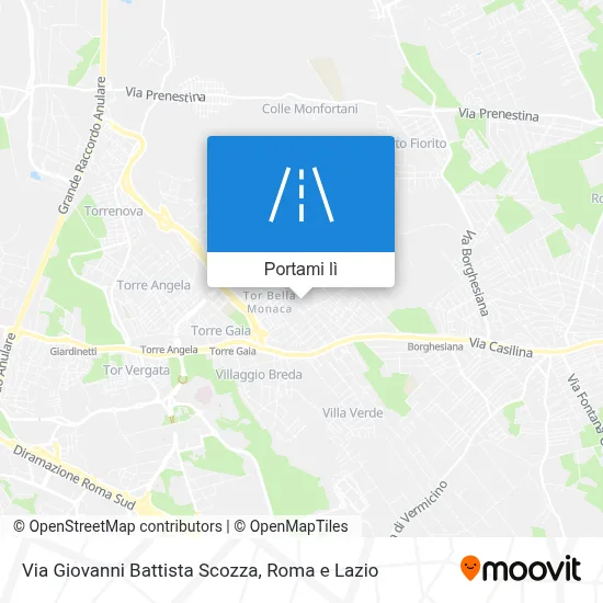 Mappa Via Giovanni Battista Scozza