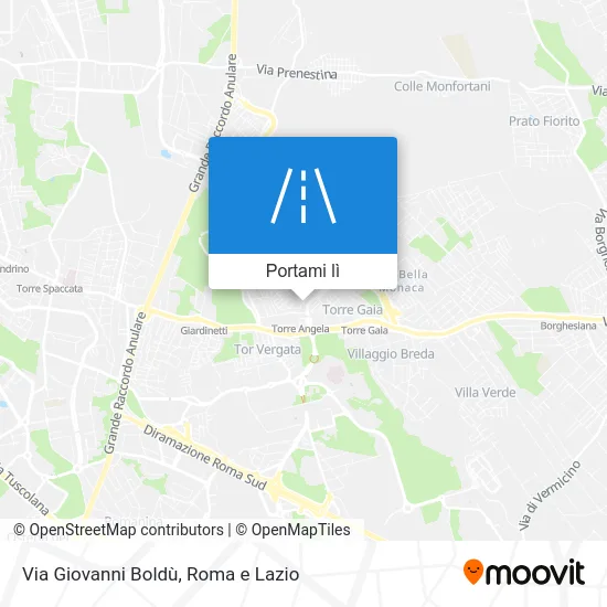 Mappa Via Giovanni Boldù