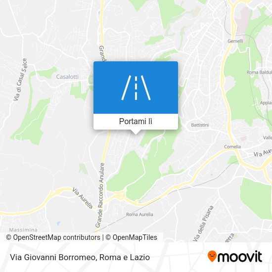 Mappa Via Giovanni Borromeo