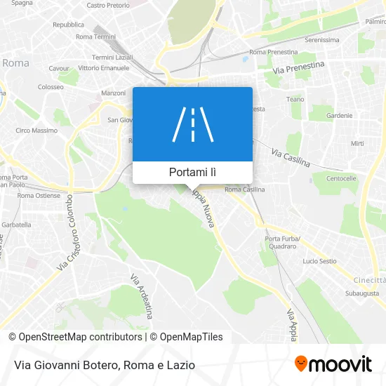 Mappa Via Giovanni Botero