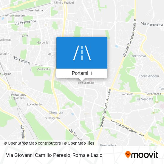 Mappa Via Giovanni Camillo Peresio