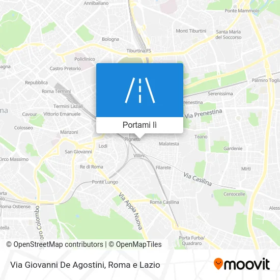 Mappa Via Giovanni De Agostini