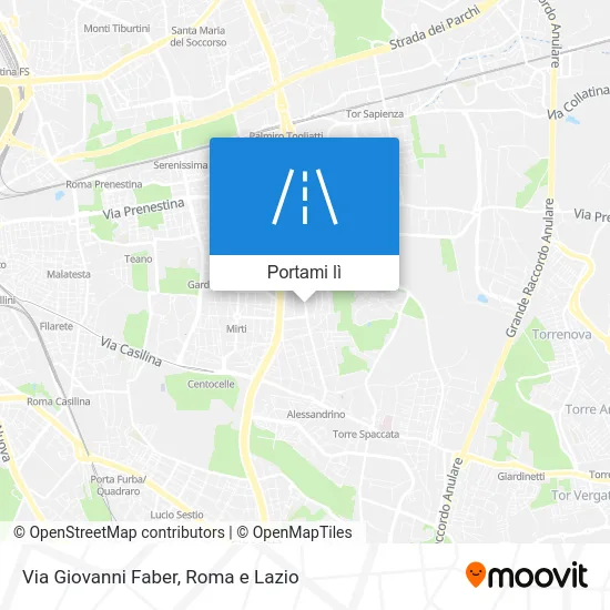 Mappa Via Giovanni Faber