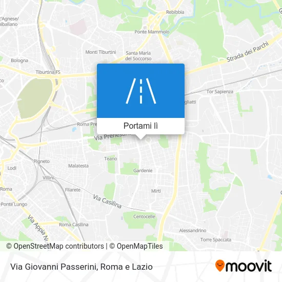Mappa Via Giovanni Passerini