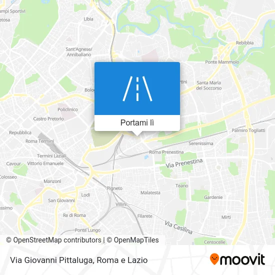 Mappa Via Giovanni Pittaluga