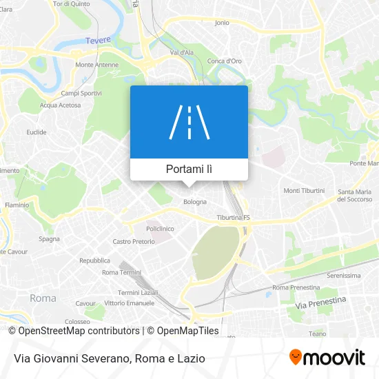 Mappa Via Giovanni Severano