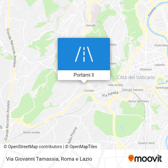 Mappa Via Giovanni Tamassia