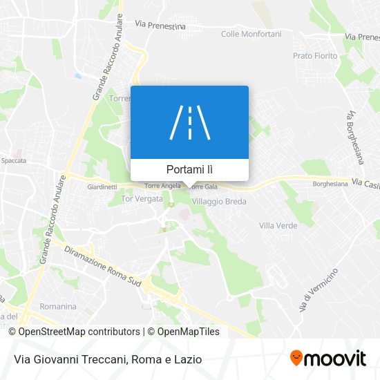 Mappa Via Giovanni Treccani