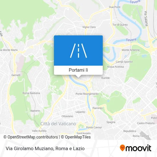 Mappa Via Girolamo Muziano