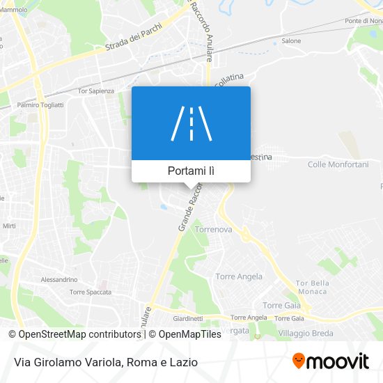 Mappa Via Girolamo Variola
