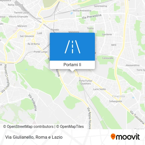 Mappa Via Giulianello