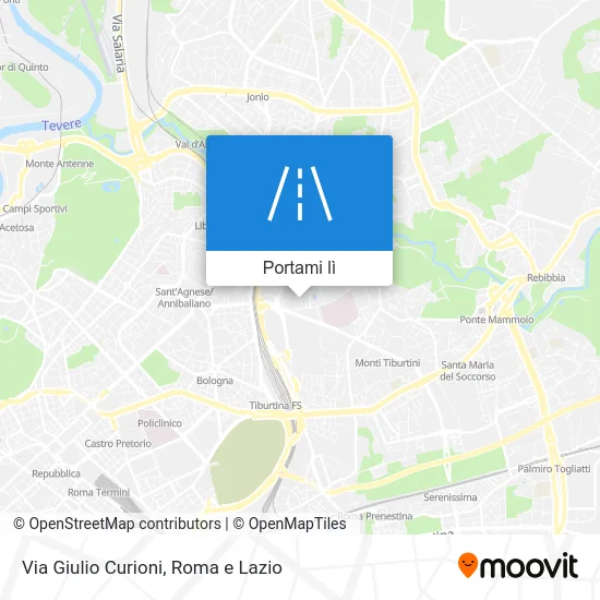 Mappa Via Giulio Curioni