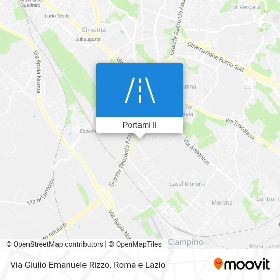 Mappa Via Giulio Emanuele Rizzo