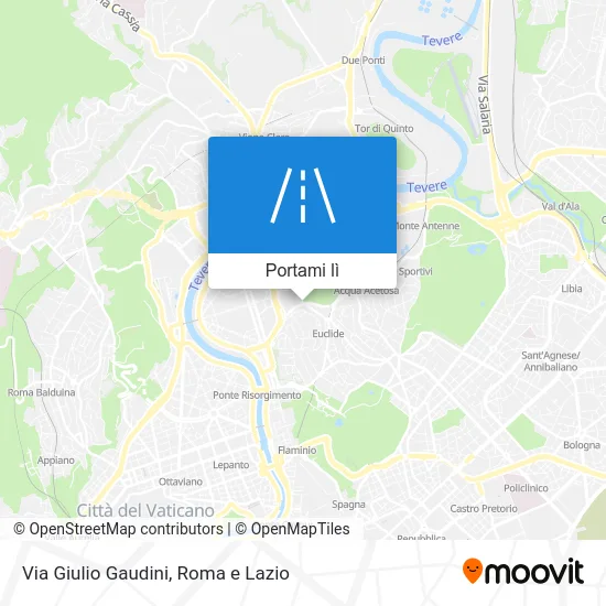 Mappa Via Giulio Gaudini