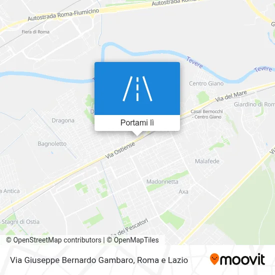 Mappa Via Giuseppe Bernardo Gambaro