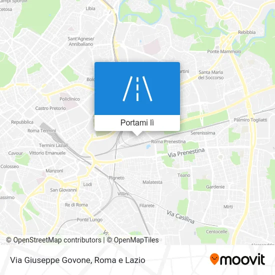 Mappa Via Giuseppe Govone