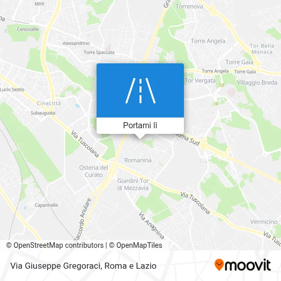 Mappa Via Giuseppe Gregoraci